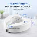 5" Locking Toilet Seat Riser,Elevated Raised Toilet for Senior