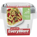 GoodCook EveryWare Extra Large Square Food Storage Container, 4 Pack, BPA Free
