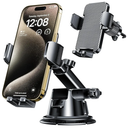 Qifutan Dash Mounted Holders Phone Holders for Your Car Phone Mount for Car Windshield Dashboard Air Vent Universal Desk Mounts Hands Free Automobile Cell Phone Holder Fit for iPhone Smartphone