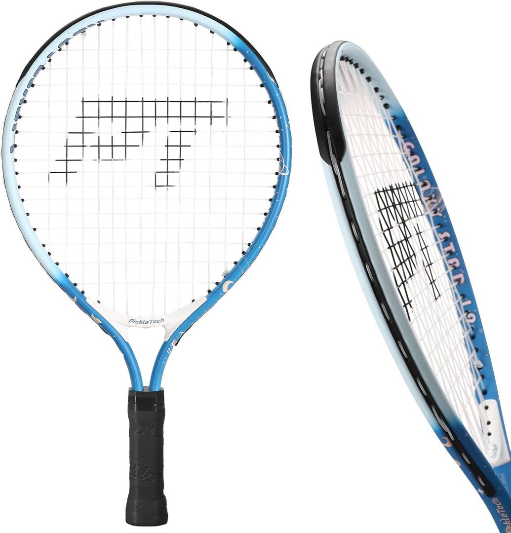 Kids Tennis Racket - Lightweight & Durable, 17-25 inch Youth Tennis Racquet for Ages 2-12, Multi-Color & Size for Beginners, Ideal Gift for Boys & Girls (Star-blue)
