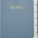 Aesthetic Recipe Binder with Polyester Waterproof cloth Cover - The Perfect Recipe Book with Plastic Sleeves to Write in Your Own Recipes - Quality Blank Cookbook Binder, Cards incl.