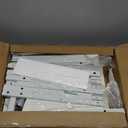 Furnulem 6 Tier Corner Shelf with LED Light, 67.5 Tall Standing Shelf Organizer, White Narrow Bookshelf with Storage Rack for Wall Corner, Living Room, Bedroom, Metal Frame, Wood Display Shelf