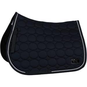 HORZE Marquess All Purpose Quilted Quick-Dry Saddle Pad with Crystal Trim (Horse, Dark Navy)