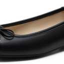 DREAM PAIRS Women's Flats Square Toe Ballet Flats Comfortable Casual Ballerina Flat Dress Shoes with Bow Suitable for Dressy Business Casual Work Office (8.5, Black)