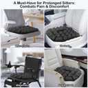 Upgrade Air Inflatable Pressure Relief Seat Cushion, Comfortable 3D Travel Seat Cushion Optimal Support for Long Sitting in Car, Air Travel, Office Chairs