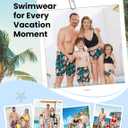 Family Matching Solid Scallop Trim Strappy Two-Piece Swimsuit and Allover Floral Print Swim Trunks Shorts (2T, Hawaiian Black)