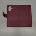 Wallet Case for iPhone 16, RFID Blocking Credit Card Holder, PU Leather Folio Flip Kickstand Protective Shockproof Cover for Apple 16 (Red, for iPhone 16-6.1'')