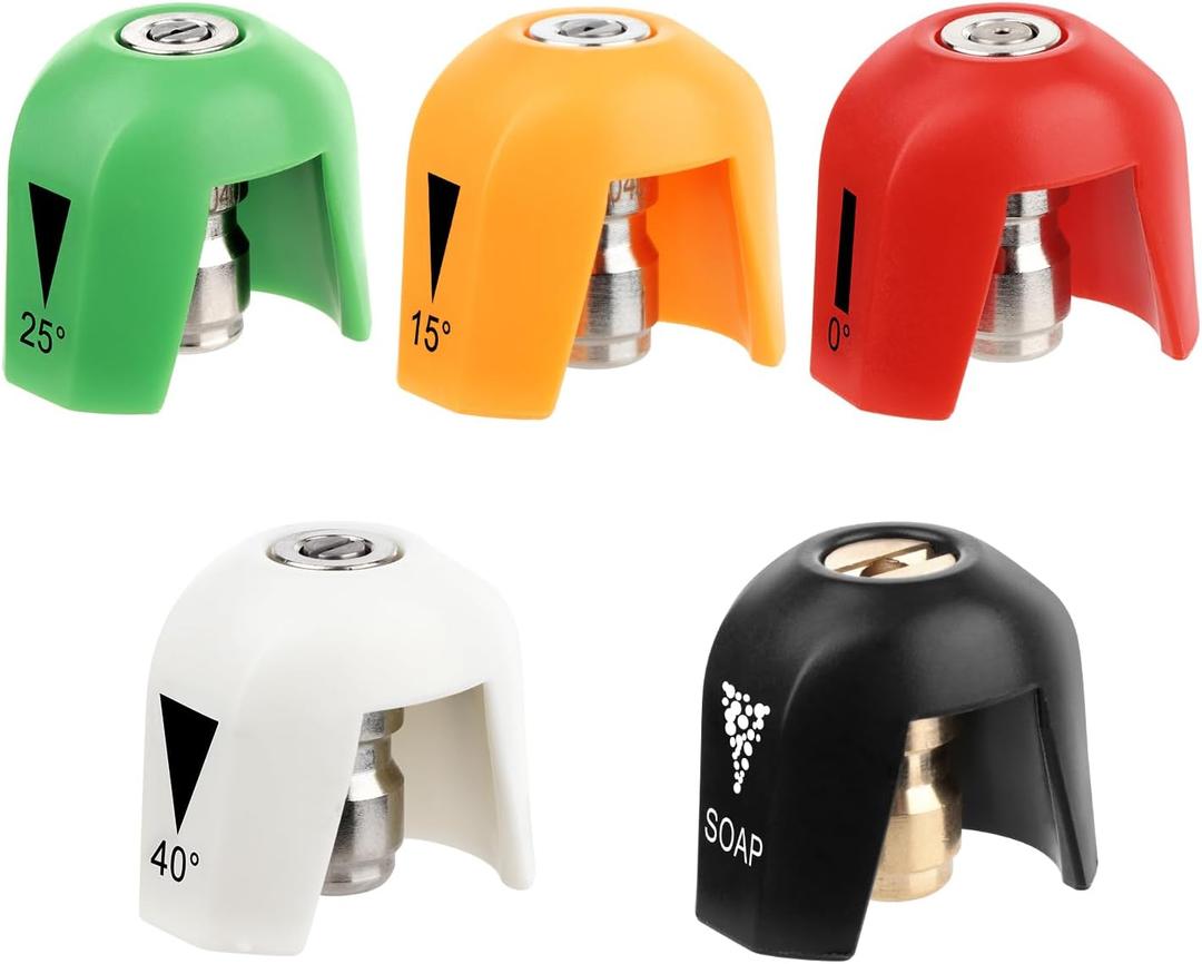 Replacement SPX 3000 series Quick Connect Nozzle Head Kit, Compatible With Sun Joe SPX3000-TPS, 5-Color Multi-Purpose Pressure Washer Nozzle Accessories (Set of 5)