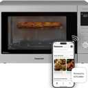Panasonic HomeChef 4-in-1 Countertop Microwave Air Fryer Combo, Time-Saving 20 Presets + App-Linked Recipes, 1000W 1.2 cu ft Inverter Multi Oven & Convection Tech – NN-CV87QS Stainless Steel