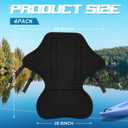 Lewtemi 2 Pack Padded Kayak Seat Fishing Boat Seat with Storage Bag 8 Fixed D Rings Screws Detachable Paddle Board Chair Canoe Chair with Adjustable Back Strap for Summer Canoe Universal Sit (Black)