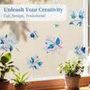 Finnez Window Privacy Film 3D Static Cling Window Film with Rainbow Effect, No Glue Heat Control & 99% UV Blocking for Home Office, Decorative Glass Cover 23.6" x 6.5'
