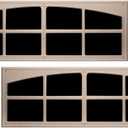 Coach House Signature Dcor Simulated Garage Door Window Kit - Easy-Install Faux Garage Windows - Garage Door Decorative Hardware, Made in USA (Sandstone)