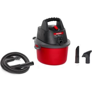 CRAFTSMAN CMXEVBE17250 2.5 Gallon 2.5 Peak HP Wet Dry Vac, Portable Shop Vacuum Wet and Dry with Filter Bag, Hose and Attachments for Cleaning in the Home