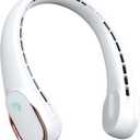 FrSara Neck Fan, Portable Personal Fan Strong Wind, 5200mAh, Air Volume, 360° Cooling, No Hair Twisting, Air Volume On 2 Sides, Non-Slip, Quick Charge, Long Use Time, Birthday Gift for Women, Dad, Men