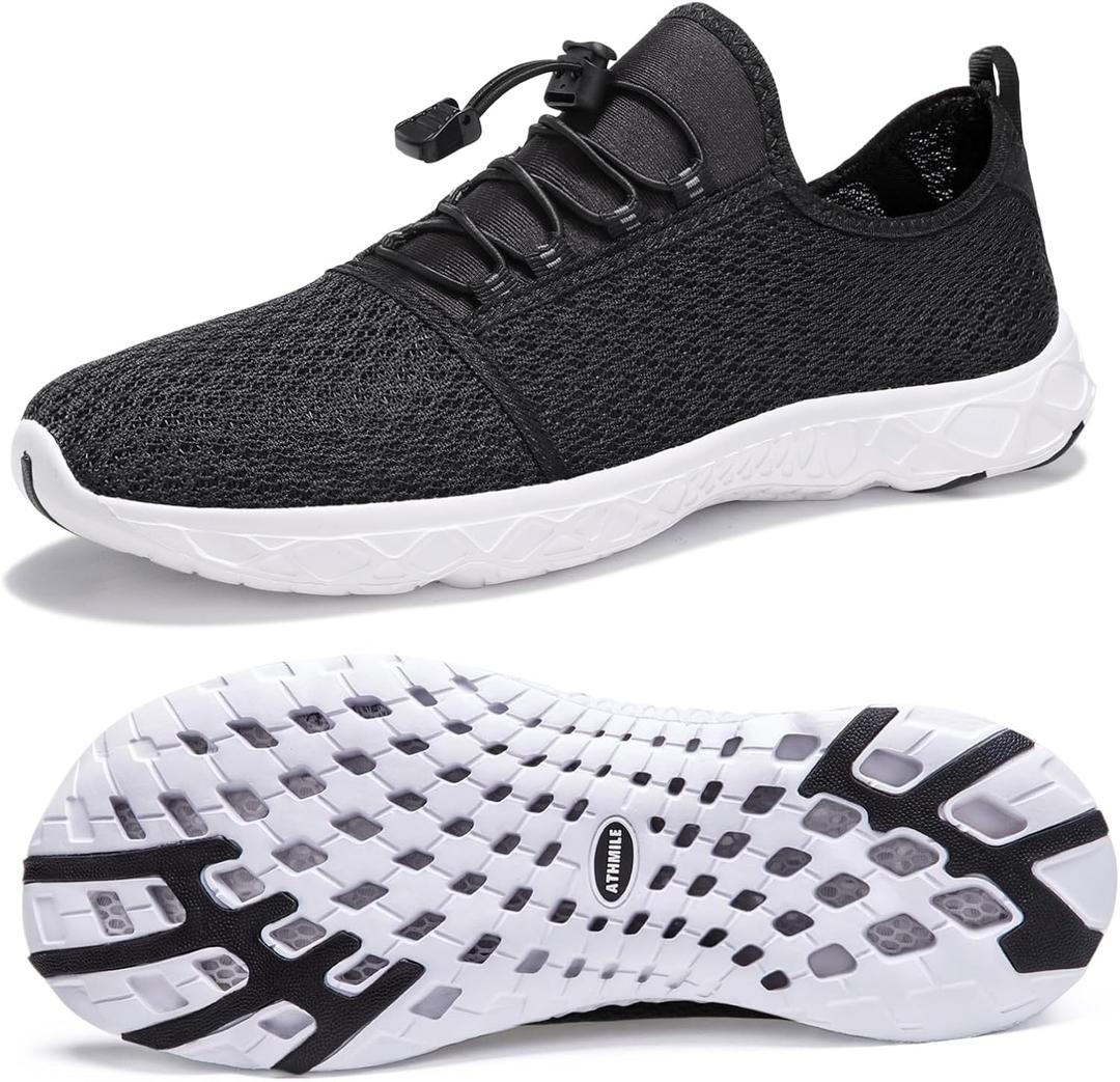 ATHMILE Water Shoes for Men Women Barefoot Hiking Swim River Shoes Adult Lake Pool Aqua Socks Beach Quick Dry for Hiking Surfing Kayaking Sport Accessories Camping Must Haves, Size 40