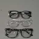 Gaoye Stylish Eyewear Frame Accessories - Blue Light Glasses for Woman - Computer Glasses for Blue Light Blocking (A1 Matte Black+leopard+transparent)