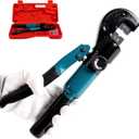 Muzata Upgraded Custom Cable Railing Crimping Tool Hydraulic Crimper Hydraulic Crimping Tool for 1/8" Stainless Steel Cable Railing Kit Wire Rope Swaging Kit CT25