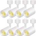 VANoopee 8 Pack J Type Track Lighting Heads 10W Dimmable LED Track Light Heads for Juno Track Light Replacement Fixtures Bright 3000K Warm White Ceiling Spotlight, Flicker Free CRI90+ 24 800lm White