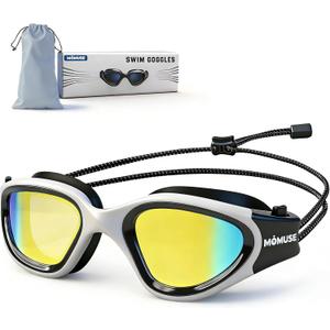 2 x MOMUSE Adult Swim Goggles No Hair Pulling for Men Women, UV Protection