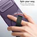 SURITCH for Google Pixel 10 Pro XL Case with 360 Rotatable Hand Strap Phone Grip Holder & Invisible Kickstand & Slide Camera Cover, Protective Cover for Pixel 10 Pro XL -Dark Purple
