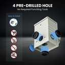 30 Amp Generator Cord 25FT and Pre-Drilled Power Inlet Box, Heavy Duty NEMA L14-30P/L14-30R Extension Cord, 125/250V 7500W Twist Lock Connector with Inlet Box for Generator to House, ETL Listed