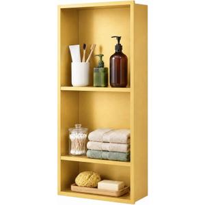 SaniteModar Stainless Steel Shower Niche Insert 12" x 30" Brushed Gold