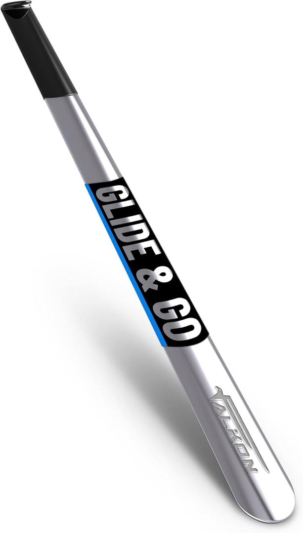 Falkon Shoe Horn Long Handle- 14.5" Long Metal Horn for Seniors, Men, Women & Kids