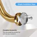 Shower Grab Bar, 2 Pack 32 Inch Gold Bathroom Safety Bar, 1.25" Diameter 304 Stainless Steel Grab Bars for Bathtubs and Showers, Handicap Shower Grab Bar for Seniors Elderly