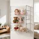 Lockable Acrylic Display Case, 3/4-Tier Clear Showcase for Figures (4)