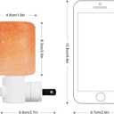Syntus 2 Pack Himalayan Salt Lamp Natural Crystal Salt Light Glow Hand Carved Night Lights Wall Light, UL Listed Plug for Lighting, Decoration and Air Purifying