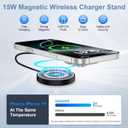 Samsung S26 Ultra Wireless Charger Fast Charging Pad Magnetic Charger for Samsung Galaxy S26 Plus/S25 Ultra/S24/S23/S22/2Pack 15W Fast Magsafe Charger Pad with USB A Adapter for iPhone 17 Pro/16/15/14