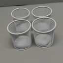 SNOW COOLER Pen Holder Mesh Pencil Holder Metal Pen Holder Cup Pencil Cup Holder for Desk Office Pen Organizer White, 4 Pack