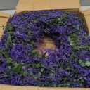 26" Eucalyptus Lavender Wreath for Front Door, Large Full Purple Artificial Lavender Wreath for Outdoor Covered Porch, Window, Farmhouse Wall Decor, Spring Summer All Seasons