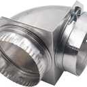 Supplying Demand 60631 4396006 Clothes Dryer 4 Inch Aluminum 90 Degree Close Elbow Vent Connector