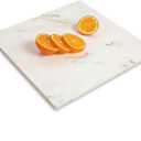 Diflart Natural Marble Stone Cutting Board for Kitchen, 16x16 Inch, White with Gold Veins, Marble Slab Pastry Board Large with Non-Slip Feet for Backing, Cheese, Chocolate, Pack of 1 Piece