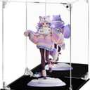 Acrylic Display Case Clear Action Figure Display Case with Mirrored Back, Dustproof Protection Display Box Alternative Glass Case for Collectibles Figures Models Doll Toys (8x8x10 inch, 20x20x25 cm)