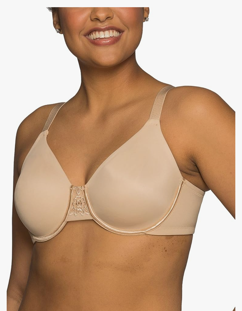 Vanity Fair Women's Beauty Back Smoothing Minimizer Bra, Minimizes Bust Line up to 1.5", Non Padded Cups up to H, Size 36DD