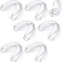 TOODOO 6 Pieces Braces Mouth Guard Kids Sports Mouth Guard for Kids Double Football Youth Mouthguards for Boxing Football Hockey Karate Basketball (Transparent)