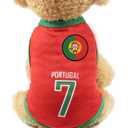 GabeFish Dog World Cup T Shirt Pets Football Jersey Sports Soccer National Team Vest Cat Summer Cool Clothes Apparel Portugal Medium