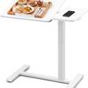 Adjustable Overbed Table with Wheels, Rolling Laptop Table for Bed & Sofa, 26.18"-42.12"