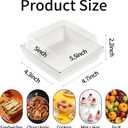 100 Pack Small Charcuterie Boxes with Clear Lids, 5.5 Inch To Go Paper Mini Food Containers, Disposable Dessert Bakery Boxes+100 Plastic Forks+100 Cupcake Liners for Cookie, Cake Slice, Sushi, White