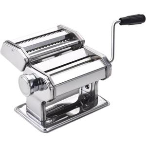 Pasta Maker Machine, Manual Pasta Makers 9 Adjustable Thickness Settings, Noodles Maker with Aluminum Alloy Rollers and Cutter for Spaghetti, Fettuccini, Lasagna, Dumpling Skins (with Brush)
