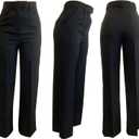 Lucuna Women's Wide Leg Dress Pants High Waisted Straight Leg Slacks Business Office Work Pants Trousers (Black, XXL)