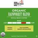 San Francisco Bay Coffee - Medium-Dark Roast Whole Bean Coffee - Organic Rainforest Blend (2 lb bag) - UDSA Organic