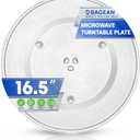Microwave Plate Replacement 16.5 inch Fits F06014M00AP Panasonic Microwave Glass Plate - Exactly Replaces Rotating Microwave Turntable - Durable Oven Dish Tray For Better Reheating and Cooking
