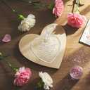 2 x Birthday Gifts for Mom from Daughter, Glass Heart Ornament for Mother Stepmom Mother in Law, Best Mom Ever Gift from Son, Retirement Sentimental Gift for Christmas Thanksgiving