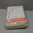 MAGZO Temperature Protection Insulated Door Curtain with Perspective Window, 34" x 82", Oxford Fill with Thicken Cotton, Insulation Cover Blanket for Winter/Cold Weather, Keep Warm in Winter, Beige