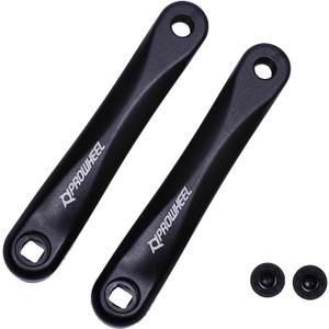 PROWHEEL Ebike Crank Arm Available in Square Hole,140MM/152MM/160MM/165MM/170MM/175MM Black Bike Crank Arm for Electric Bike,Mid Mounted Motor,Torque(1 Pair)