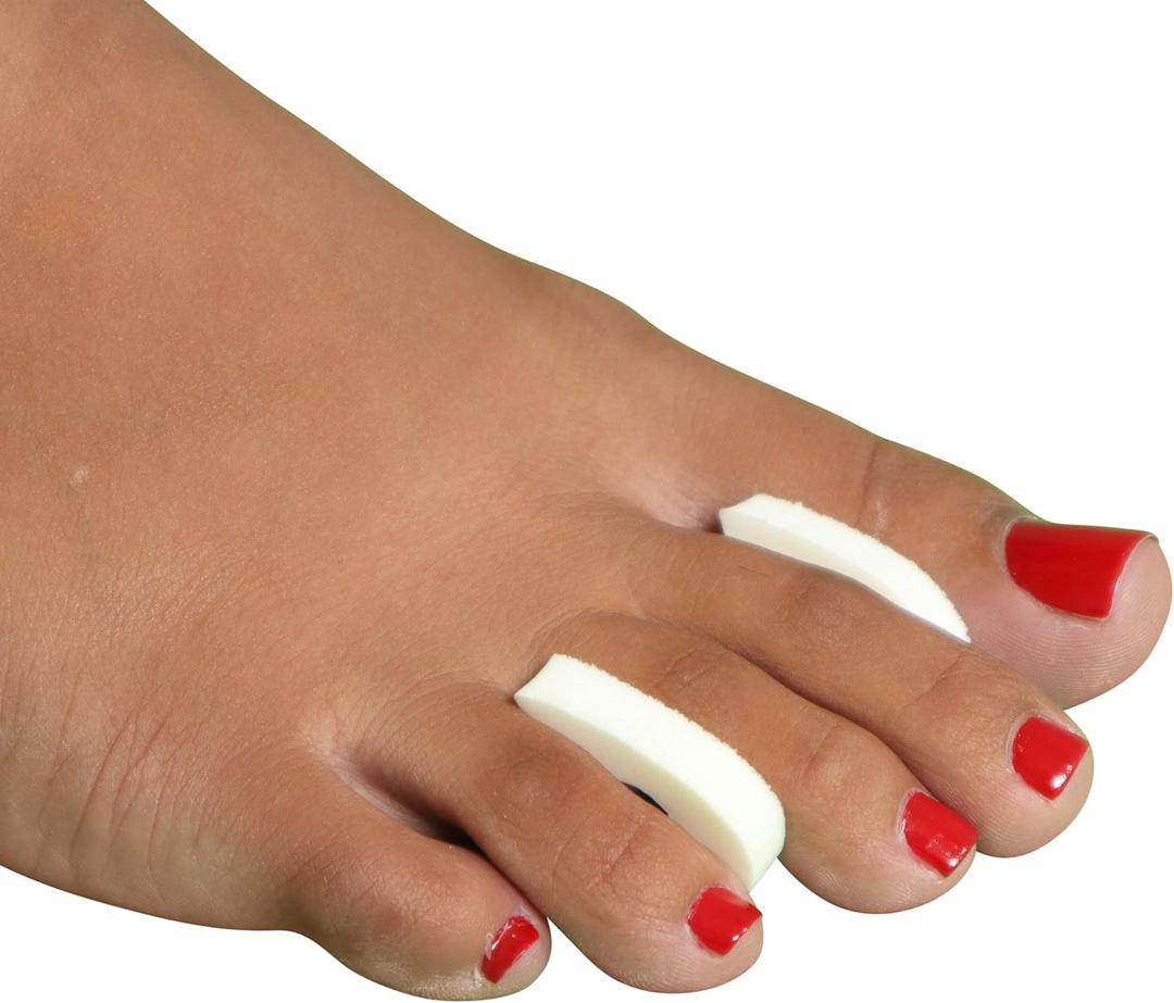 Premium Foam Toe Separators - Toe Spacers for Corn, Bilster, and Hammer Toe Relief - 1/4 Inch - Bulk Pack of 100 Toe Pads (100 Count (Pack of 1))
