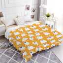 Cute Cartoon Ghost Yellow Blanket Halloween Lightweight Throw Blanket for Women Men Soft Cozy Fleece Couch Living Room Bed Blanket for Kids Girls BoysAll Season Medium 60"x50"Twin Teen